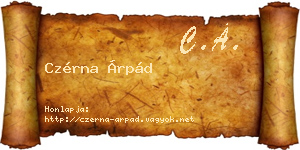 Czérna Árpád névjegykártya