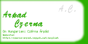arpad czerna business card