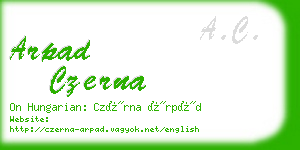 arpad czerna business card